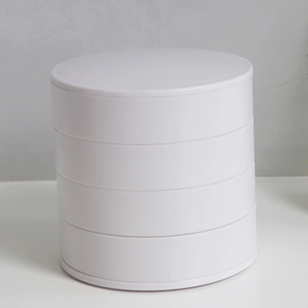 Rotating Multi-layer Desktop Storage Box Hair Accessories Jewelry Makeup BoxNWith Lid Dustproof Jewelry Box Jewelry Storage Box Oasis Select