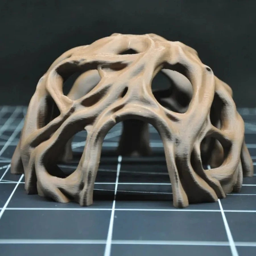 Aquarium Hiding Cave Natural 3D Printing Ornament Hollow Hideout for Fish Reptile Shelter for Geckos Lizards Tank Decor Oasis Select