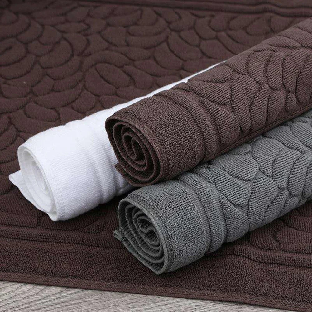 Cotton Bath Mats For Shower 31.5x19.7 Inch Rectangular Mat Bathroom Accessories Suitable For Various Styles & Settings