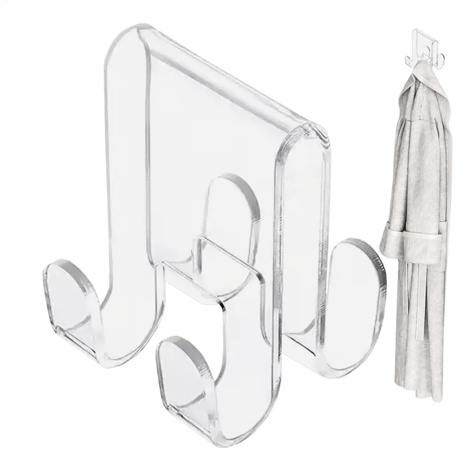 Over Glass Door Hook for Bathroom Glass Door Hooks Towel Hanger Transparent Storage Tool for Washcloth Robe Clothes and Towel Oasis Select