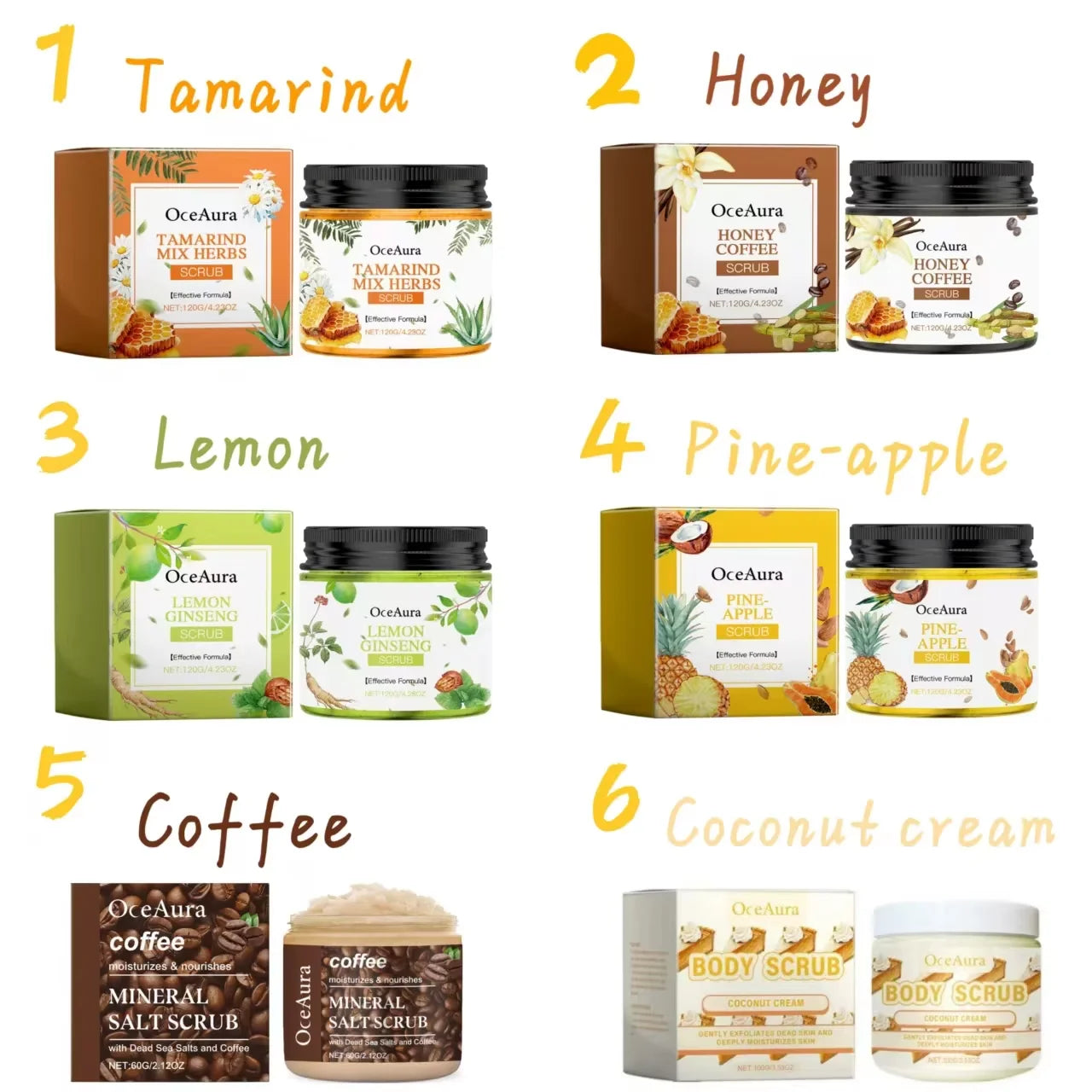 Body Scrub Cream for Bath Shower Deep Cleaning Whitening Exfoliating Removal Melanin Repair Brighten Moisturizing No Tight Oasis Select