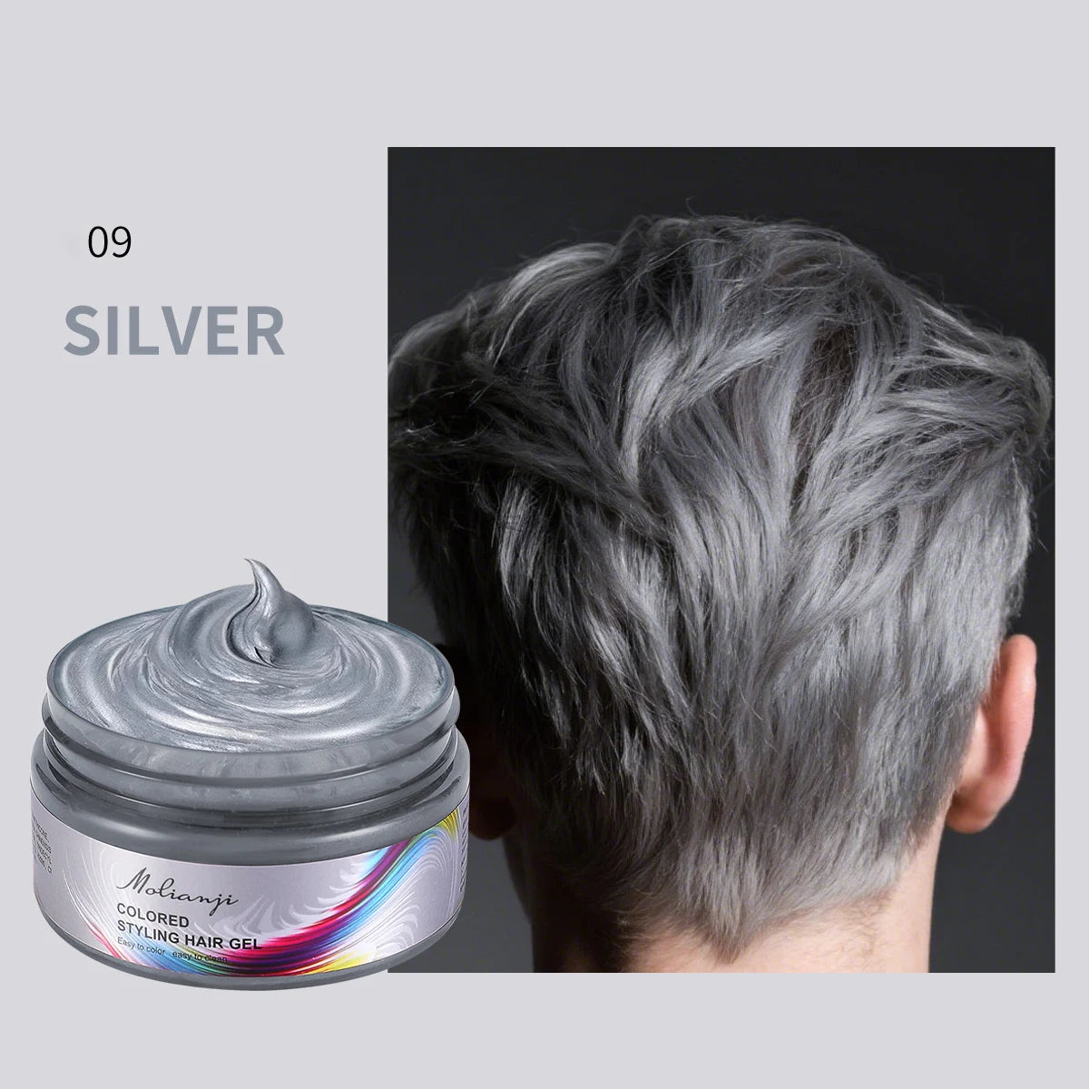 Hair Color Wax – Long-Lasting Styling Dye for Men & Women Hair Color Wax Oasis Select 09 SILVER