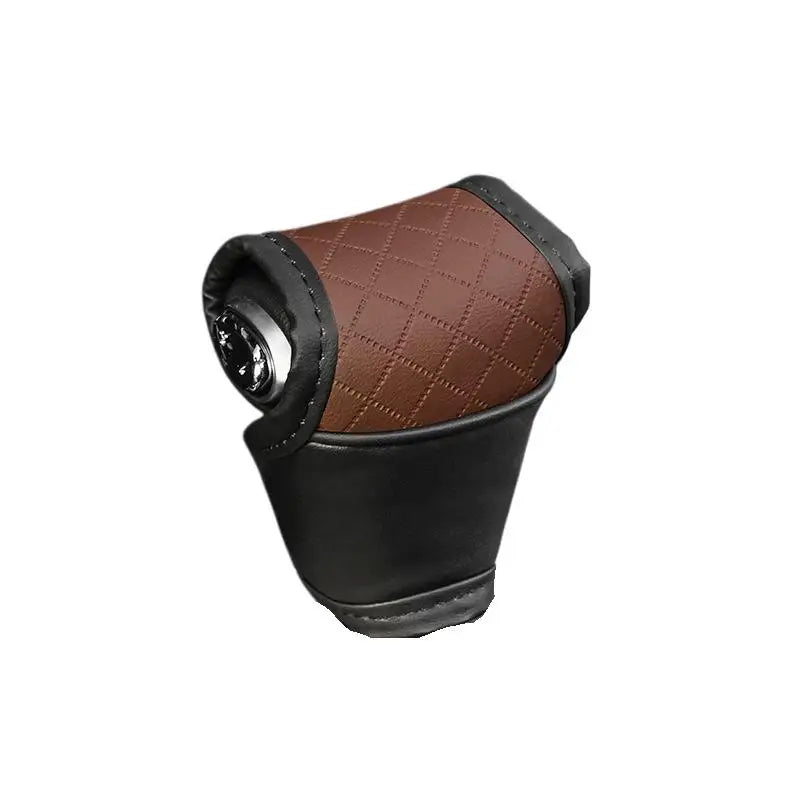1Pcs PU Leather NonSlip DustProof Shifter Knob Protector Universal Car Gear Shift Cover Gear Lever Interior Decor Accessories Oasis Select Black Brown