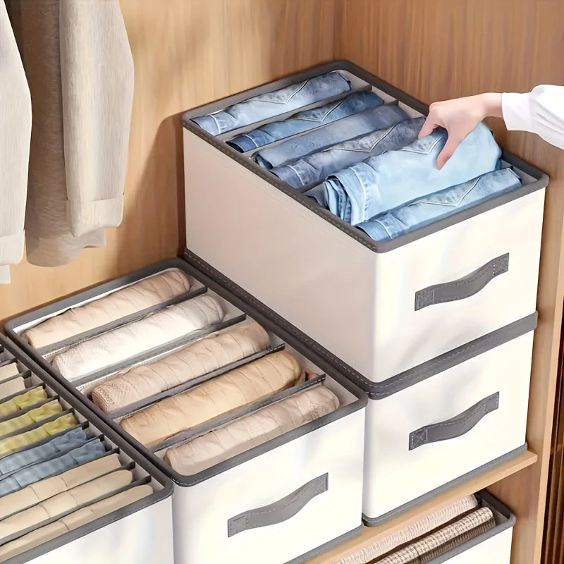 Foldable Fabric Drawer Organizers with Handles - Multi-Compartment Storage Box for Clothes, Pants, Bedding, Closet Organizers Oasis Select