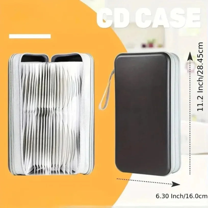 CD Case, DVD Case Holder 96 Capacity Hard Plastic CD DVD Disc Cases Storage Binder Wallet for Car Home Office Travel Oasis Select