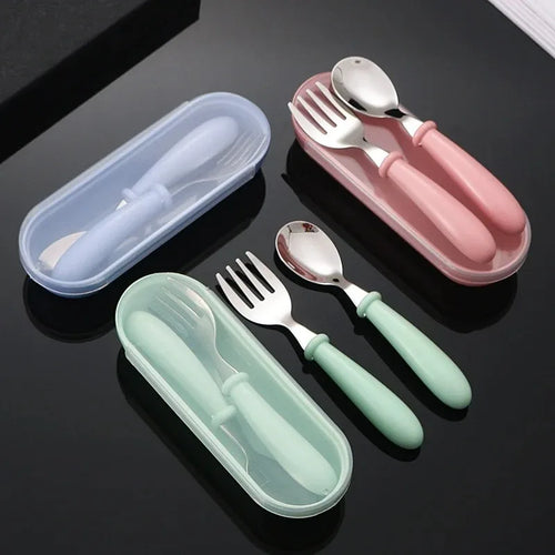 304 Stainless Steel Portable Cutlery Set – Fork, Spoon & Box Portable Cutlery Set Oasis Select