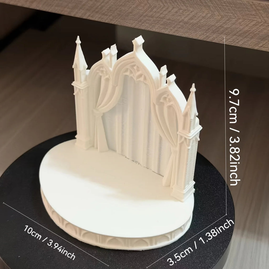 Gothic Castle Diorama Platform DIY Miniature Figures Ornament Doll Photography Fairy Garden Crafts Miniature Wedding Scene Decor Oasis Select Background