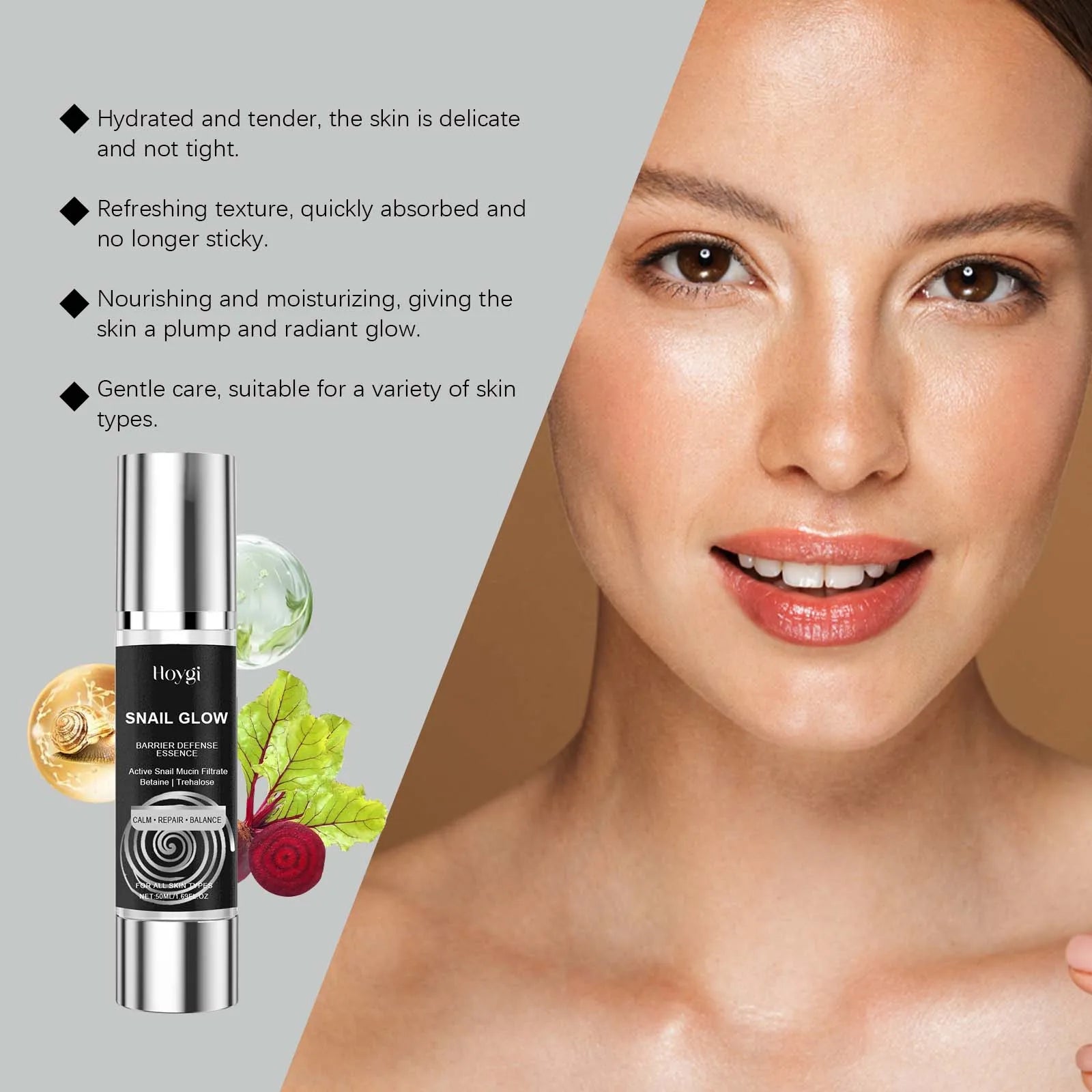 Snail Mucin Skincare Set Collagen Snail Face Cream & Hydrating Essence Firming Pore-Tightening Soothing Improves Skin Texture Oasis Select