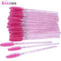 50pc Disposable Mascara Wands & Spoolie Brushes in Bottle Mascara Wand Spoolies Oasis Select hot pink in bag