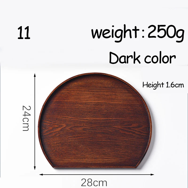 Oval Serving Trays Tableware Dessert Tea Saucer Coasters Coffee Coasters Wooden Plate Storage Food Display Home Hotel Decor Oasis Select 11