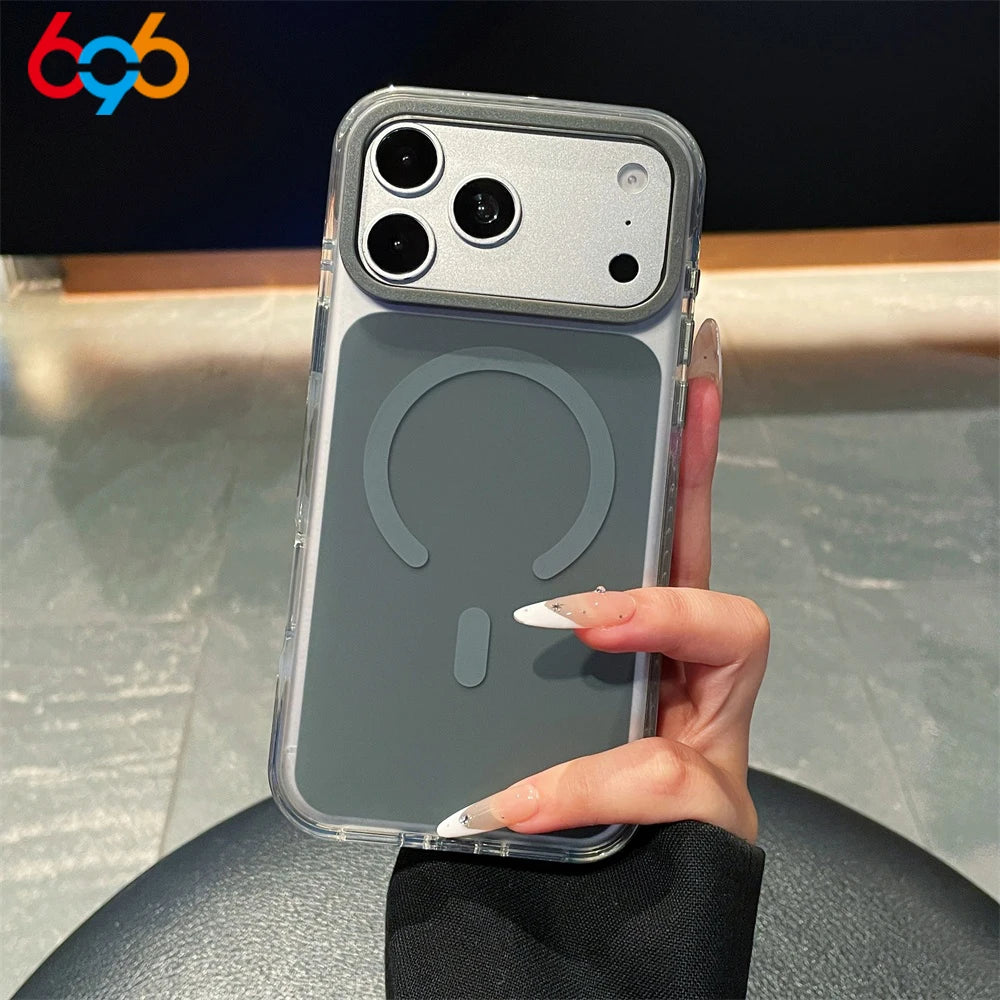 Matte Translucent Case For IPhone 17/16 Pro Max 15 Promax 14/13/17Pro For Magnetic Wireless Charge Cover Man Women Phones Shell Oasis Select GR iPhone 16 Pro