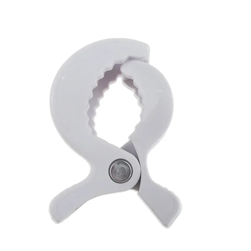 1-4PCs Baby Colorful Car Seat Accessories Plastic Pushchair Toy Clip Pram Stroller Peg To Hook Cover Blanket Mosquito Net Clips Oasis Select White 1pcs