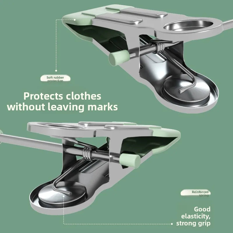 No-trace Anti-slip Stainless Steel Pants Hanger Clip Home Use JK Oasis Select