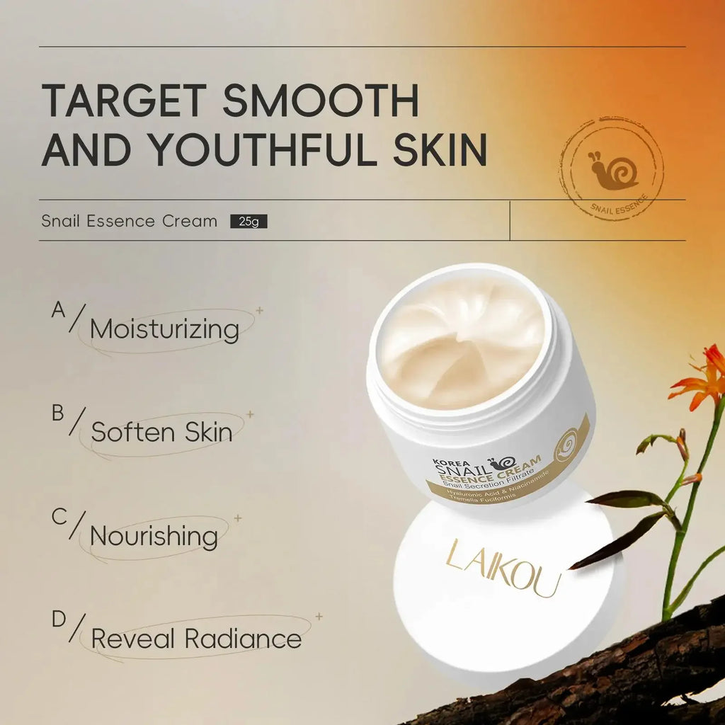 LAIKOU Snail Mucin Face Cream 25g – Hydrating & Firming