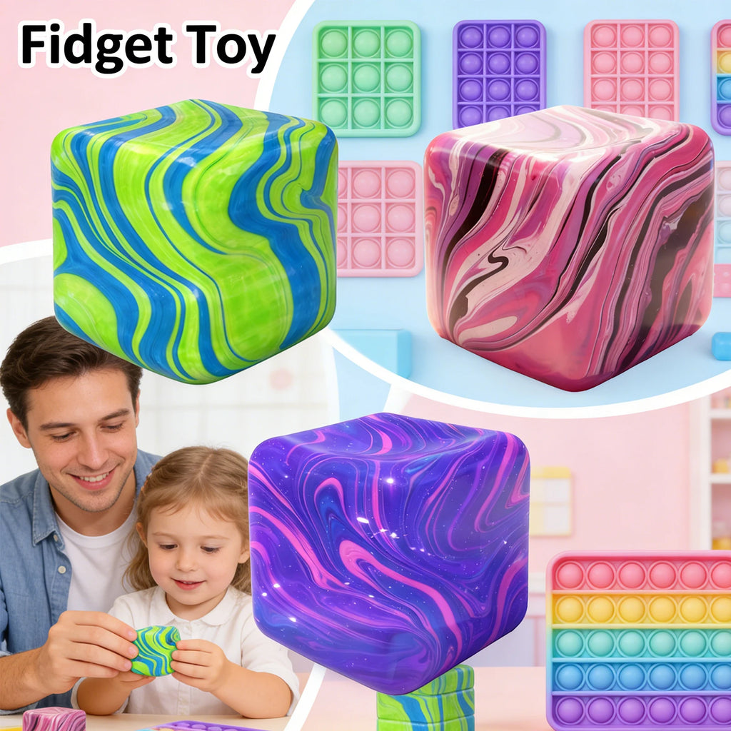 Squishy Cube Fidget Toy – Soft Slow Rebound Squeeze Toy Fidget Squeeze Toy Oasis Select