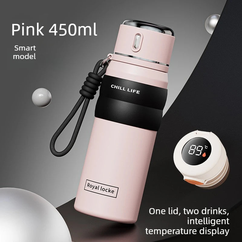 1PC Intelligent Insulated Cup Food Grade High Aesthetic Water Cup Light Luxury High-end and Portable Drinking Utensils Oasis Select 450-550ml C-450ml