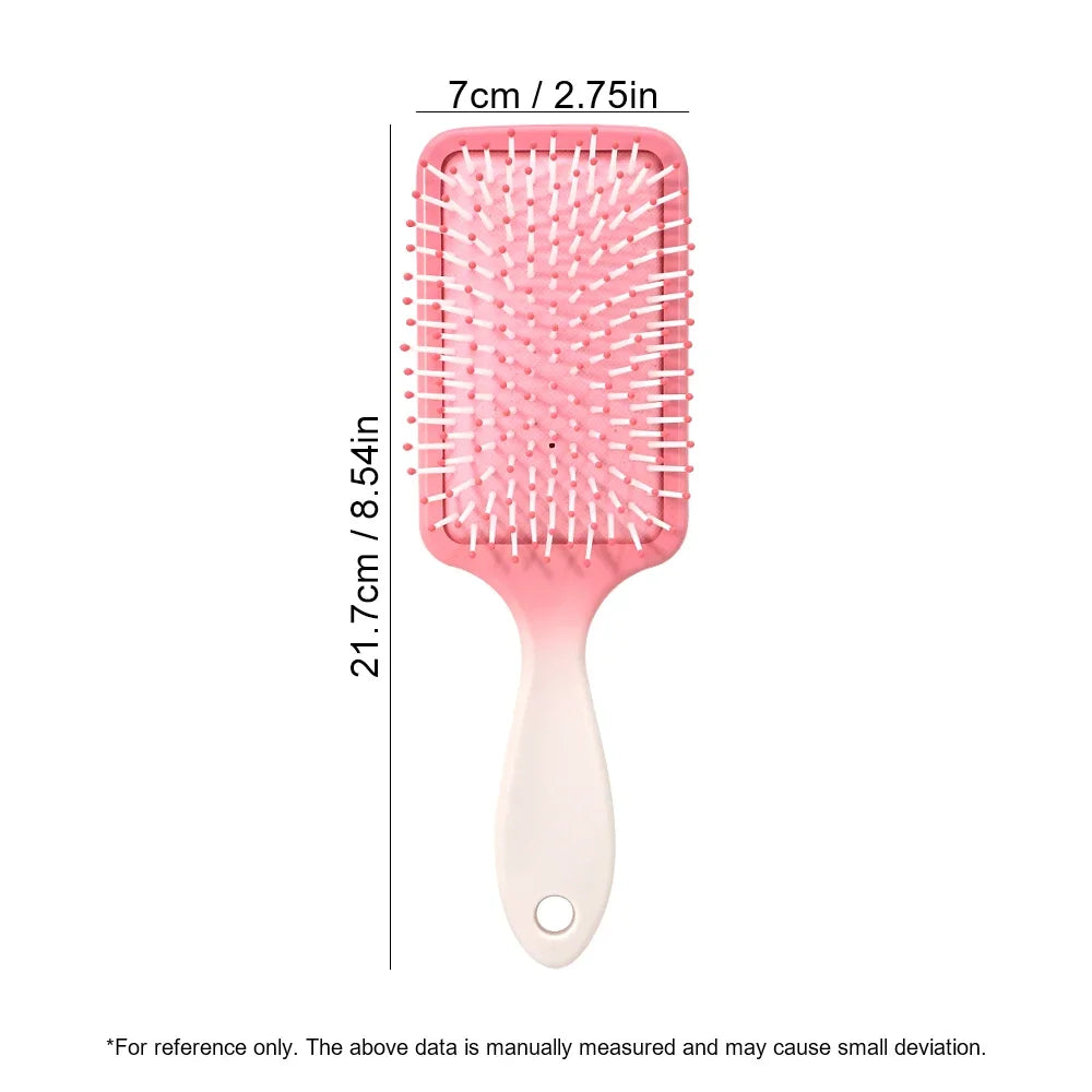Massage Air Cushion Comb-Anti-static Air Cushion Brush Square Air Cushion Comb Plastic Handle Special For Real Hair Wigs Oasis Select