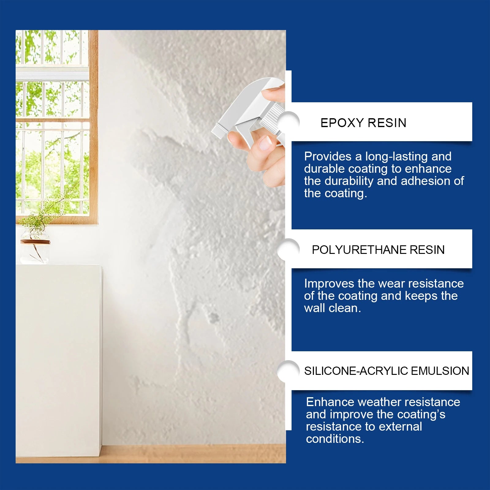 Jaysuing Wall Repair Paint Decontamination Waterproof And Sun Resistant Paint Renovation Cover Wall Renovation Spray Oasis Select