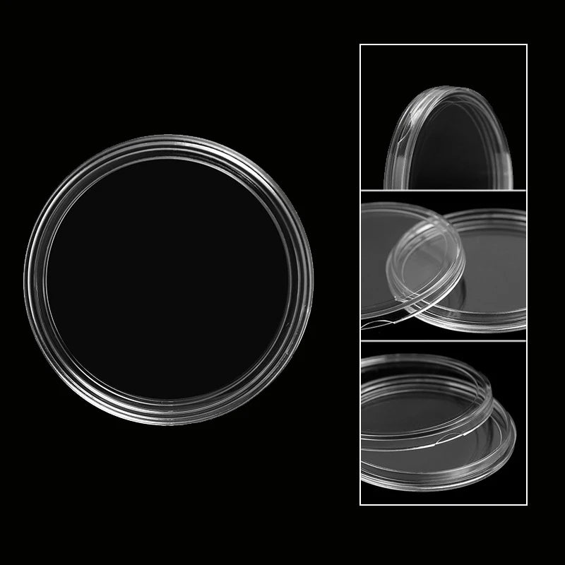 41mm Transparent 60 Coin Holder Round Coin Capsule Storage Container for Collectibles Medals Collection Organizer Supplies Oasis Select