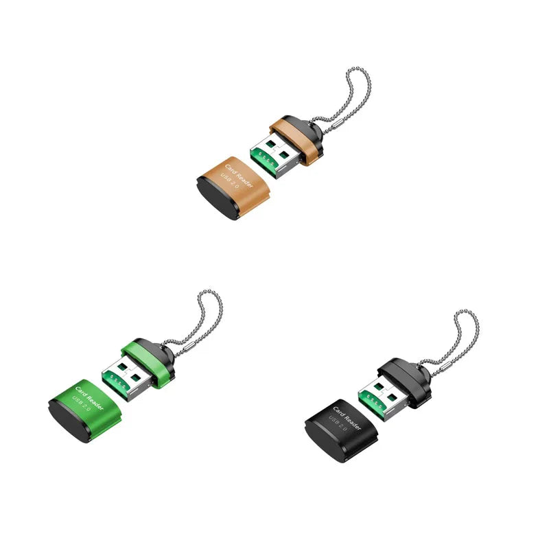 1/2/3pcs Mini High Speed USB 2.0 Card Reader SD Memory Card Adapter For PC Computer Laptop Notebook Car Micro SD Card Reader Oasis Select 3pcs mix 3