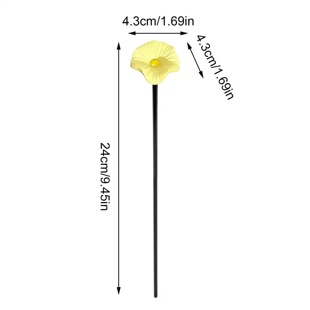 1PC Bee Watering Station Resin Flower Shaped With Stake Bee And Butterfly Watering Station For Garden Balcony Yard Patio Lawn