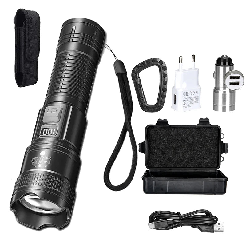 Ultra Bright Zoomable LED Tactical Flashlight | USB Rechargeable