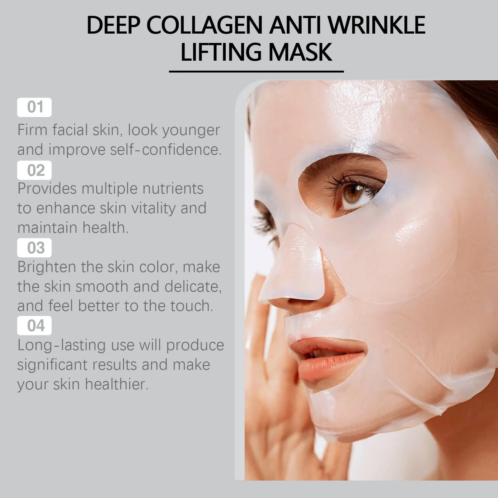 EELHOE Nicotinamide Face Mask – Collagen, Hyaluronic Acid Firming Collagen Sheet Mask Oasis Select