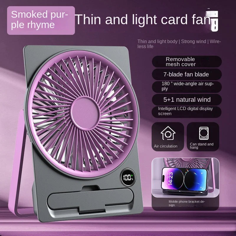 Ultra-Thin USB Rechargeable Desktop Mini Fan | 5-Speed KP-11