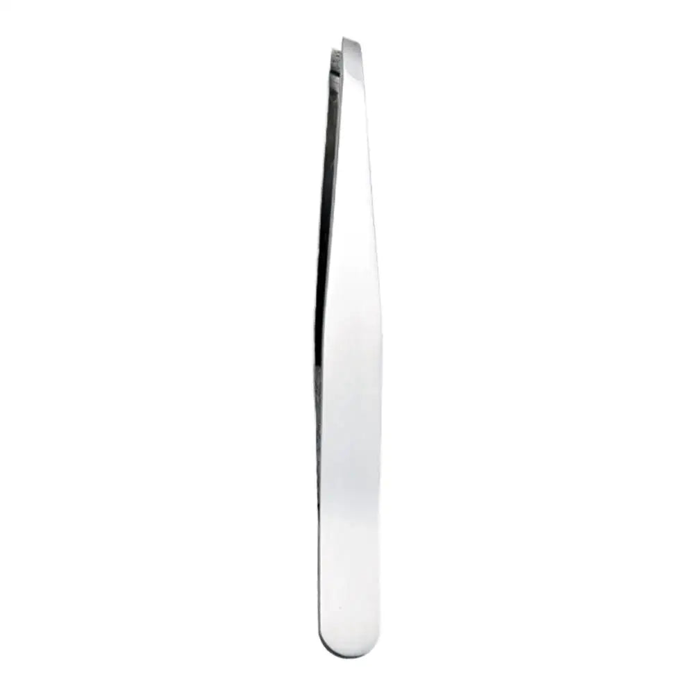 Stainless Steel Slant Tweezers for Eyebrows, Facial Hair, Ingrown Hair Removal, Slant and Point Tip Tweezers for Women and Men Oasis Select A