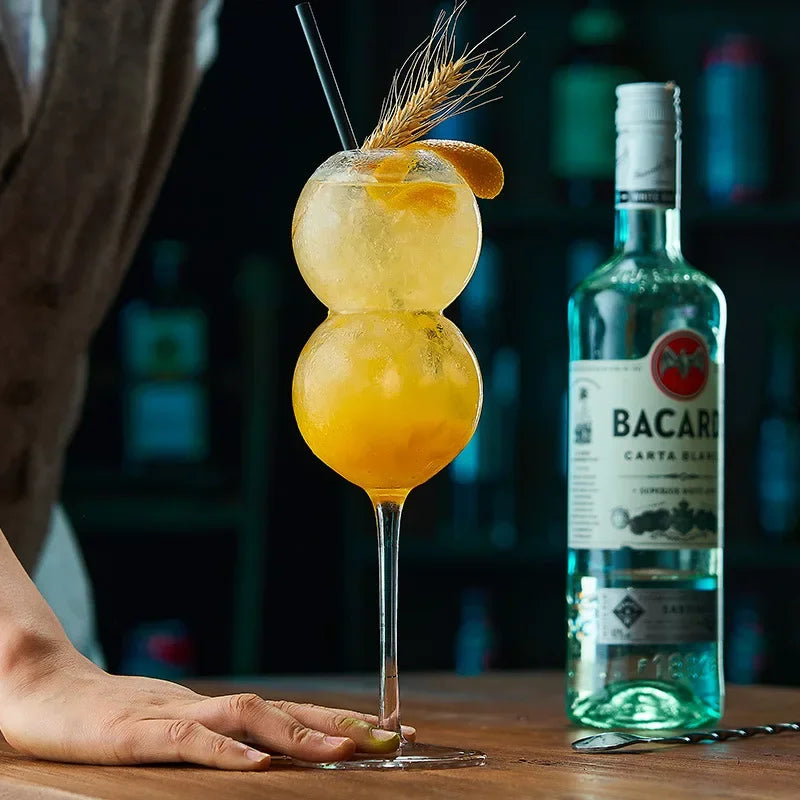Mesoemia creative ins style bubble ball high borosilicate crystal glass tall cocktail glass juice glass bar special glass Oasis Select