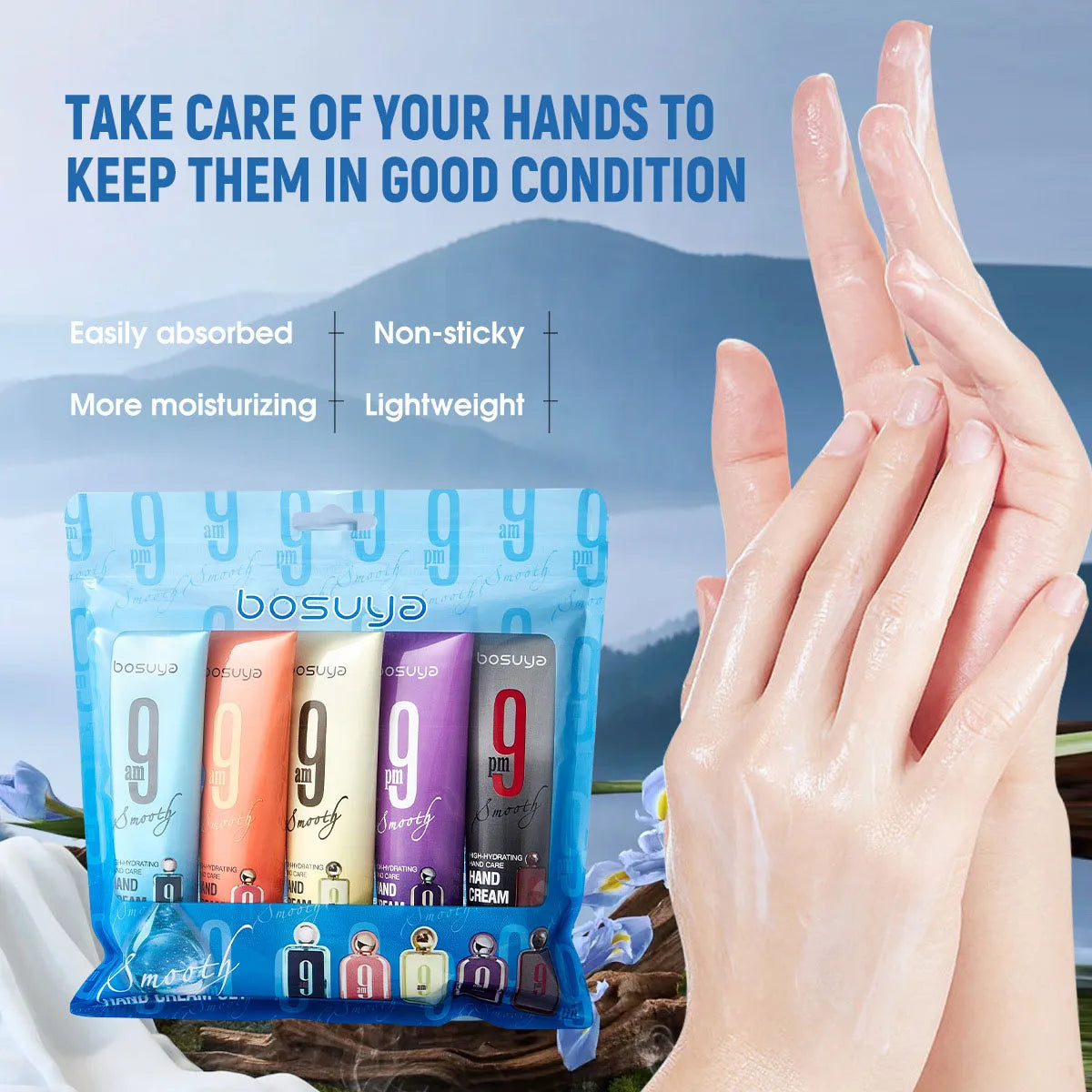 5-Piece Moisturizing Fragrance Hand Cream Set – Non-Greasy Hand Cream Set Oasis Select