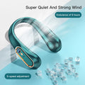 3000mAh Bladeless Neck Fan – USB Rechargeable, 5-Speed, LED Display