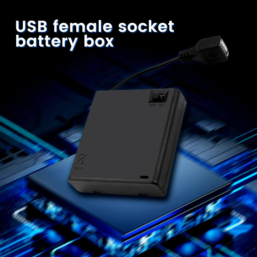 2/3/4/6/8 Slot AA Battery Case 3V/4.5V/6V/9V/12V AA Battery Holder AA Box AA Battery Storage Case With USB Oasis Select