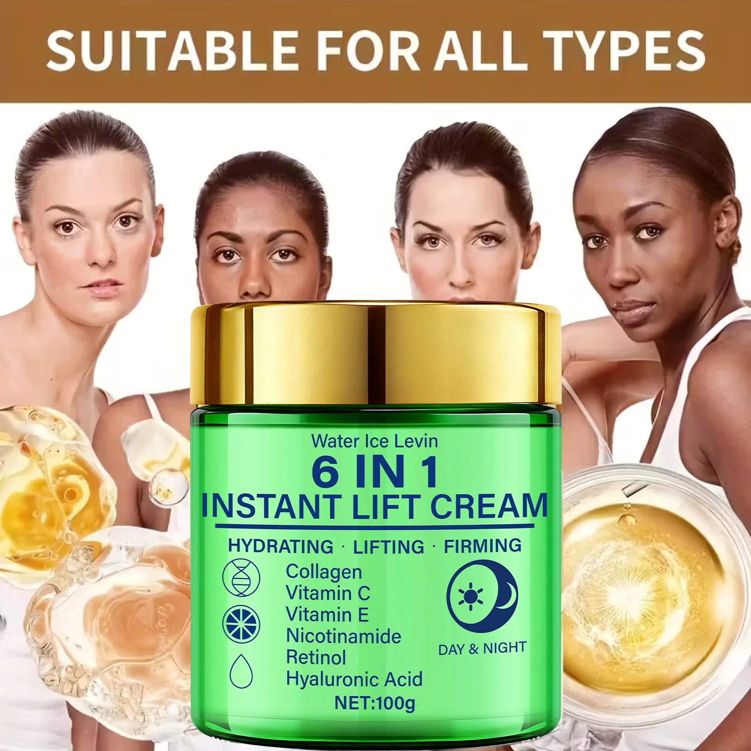 6-in-1 Collagen & Retinol Face Cream – Firm, Lift & Hydrate Anti-Aging Face Cream Oasis Select