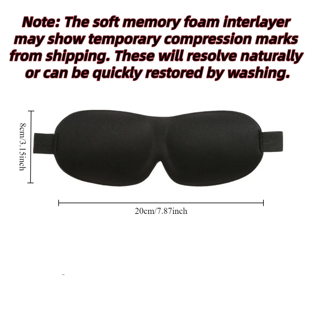 3D Sleep Mask – Memory Foam Blackout Eye Mask for Travel