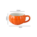 Pumpkin Mug Ceramic Cup with Spoon Halloween Creative with Handle Scalding-proof Cute Style Breakfast Milk Cups Coffee Mug Oasis Select Cup-without-lid 300ml