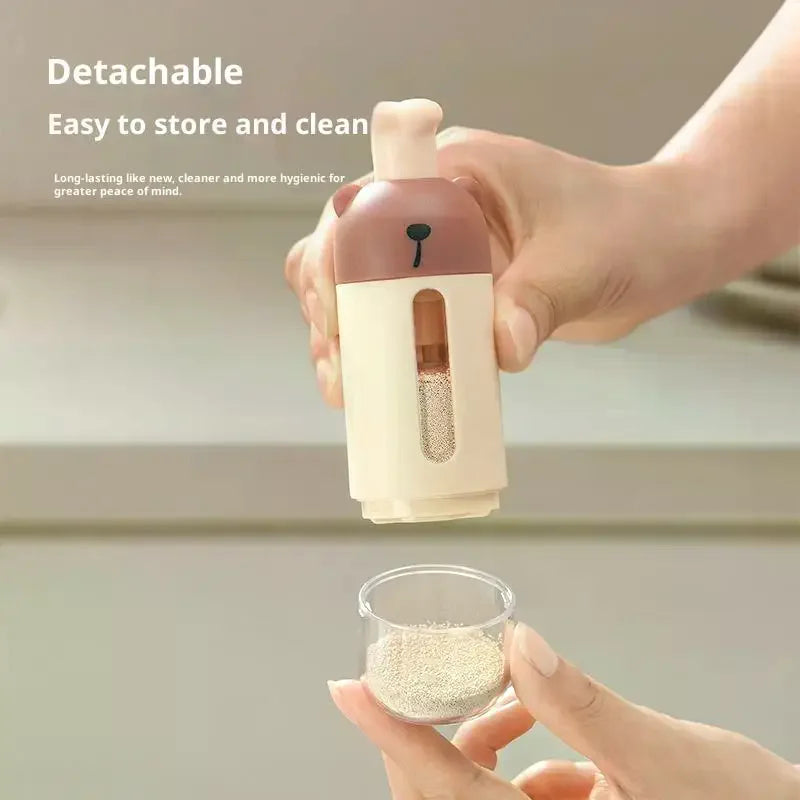 Quantitative Salt Shaker Push Type Metering Salt Dispenser Sugar Bottle Canister Moisture-Proof Kitchen Storage Oasis Select