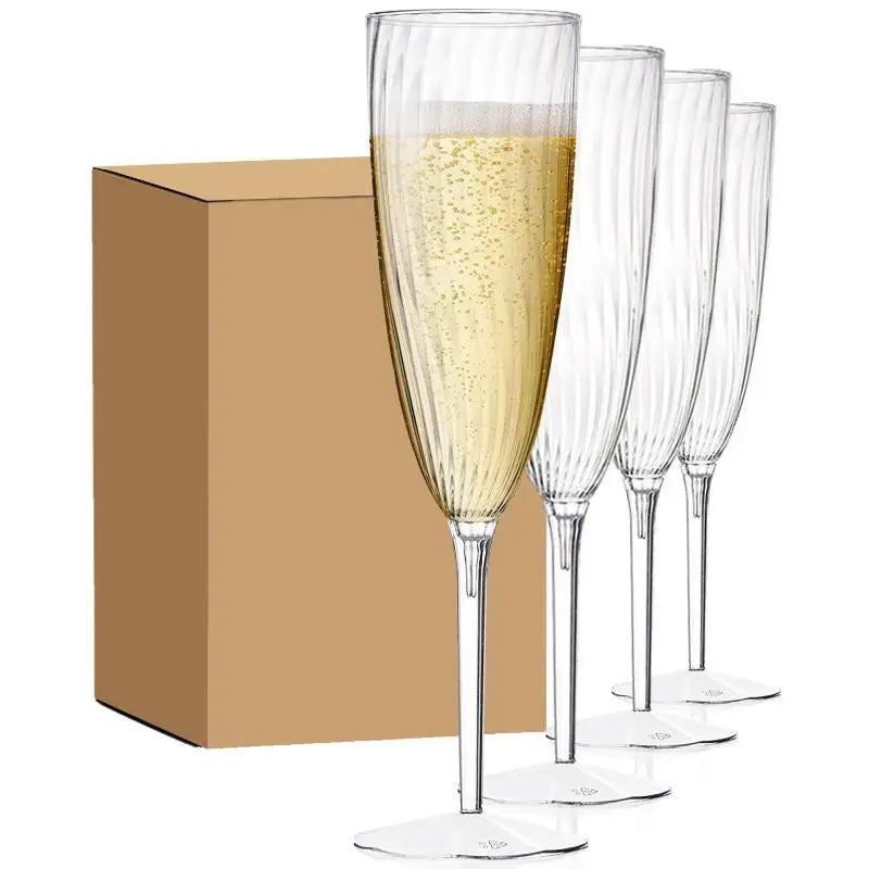 Unbreakable Plastic Champagne Goblets | Vintage Cut Wine Glass