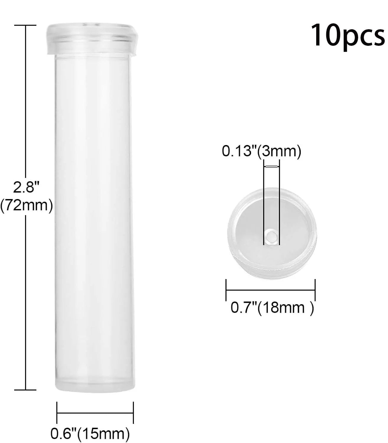 Floral Water Tubes with Picks – Clear Plastic 10/20/40 Pack