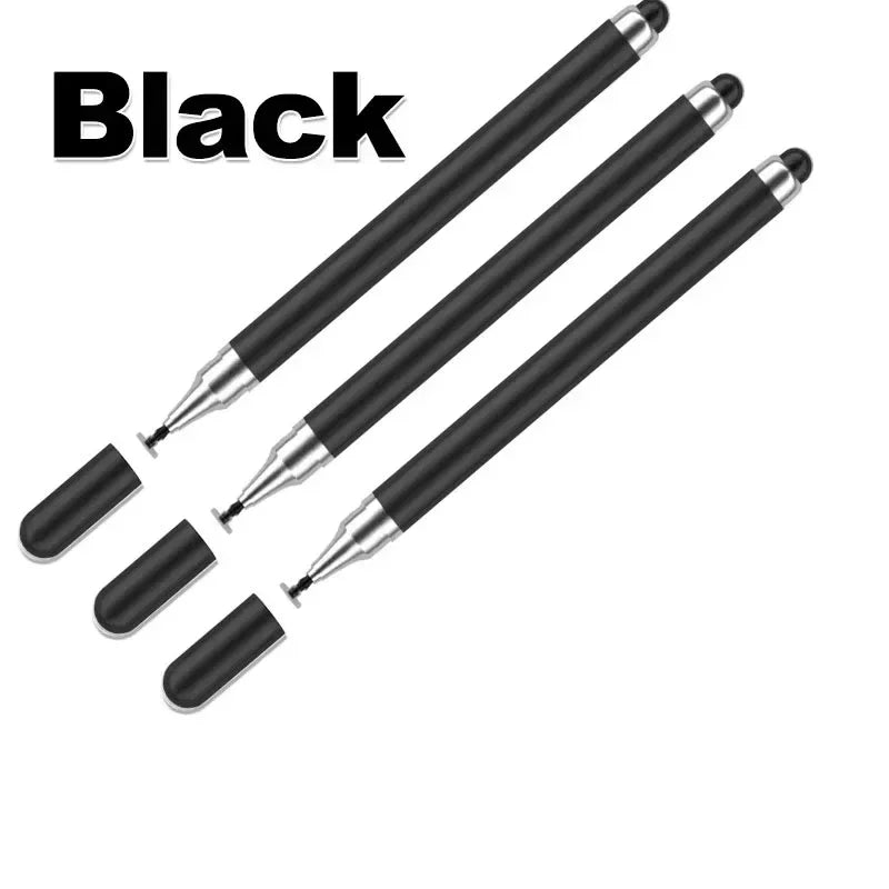 1/3/4Pcs Tablet Pen Drawing Screen Touch Pens 2 in 1 Universal Capacitive Stylus Pencil for IPhone IPad Samsung Android Phone Oasis Select 3PCS Black