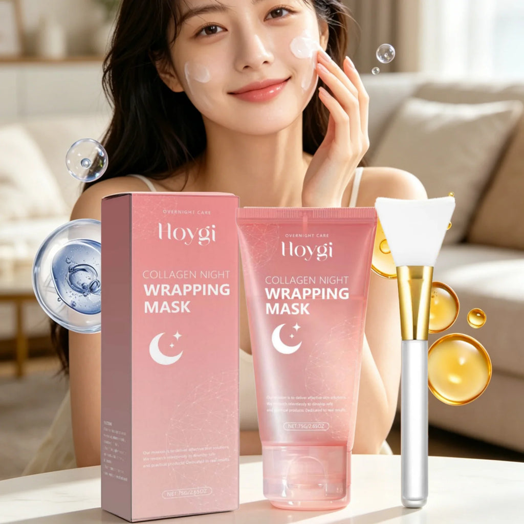 Hoygi Collagen Night Peel Mask – Firm, Brighten & Shrink Pores Collagen Sleep Mask Oasis Select