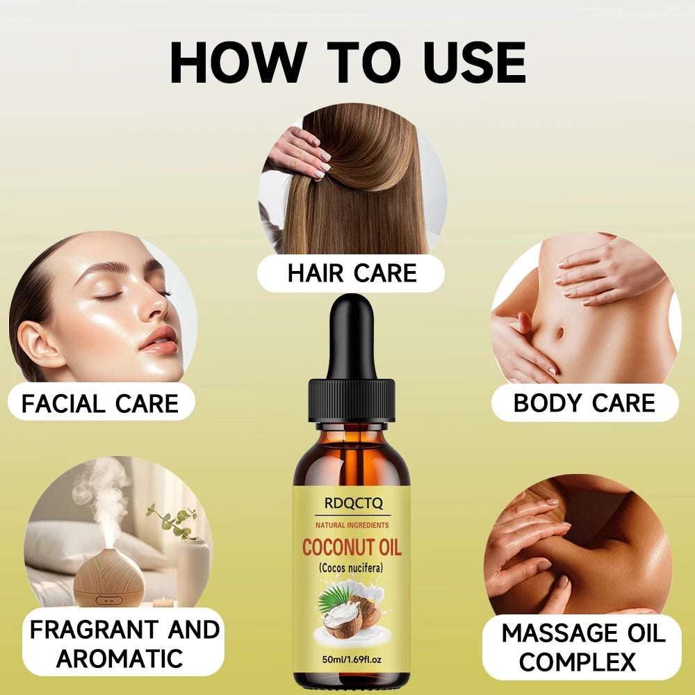 RDQCTQ Coconut Oil – Natural Hair & Skin Moisturizer Natural Hair & Skin Oil Oasis Select