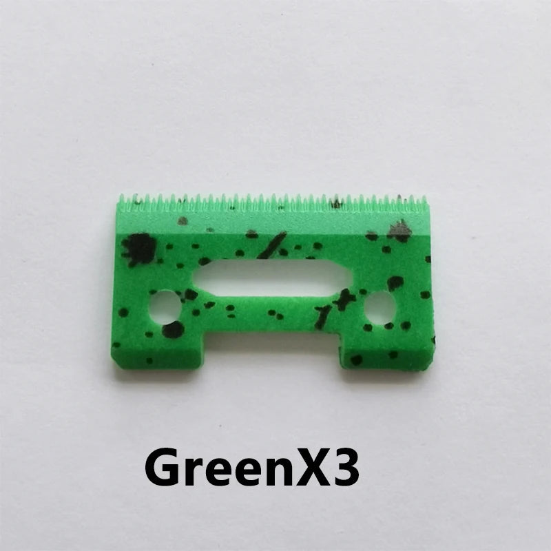 1/3/5Pcs Ceramic Clipper Blades Professional Head Replacement Barber Accessories Solid Color/Camouflage Color Ceramic Blade Oasis Select 110-GreenX3
