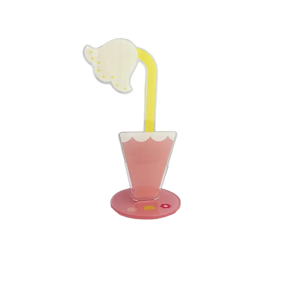 Cute Cartoon Acrylic Memo Clip Decoration Flower Shape Photo Display Stand Korean Style Multi-purpose Cartoon Note Holder Oasis Select Style 2
