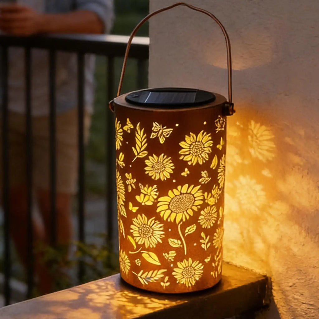 Solar Powered Sunflower Light Shadow Light Waterproof Outdoor Light For Night Pathway Lawn Garden Patio Decor Colorful Light Oasis Select
