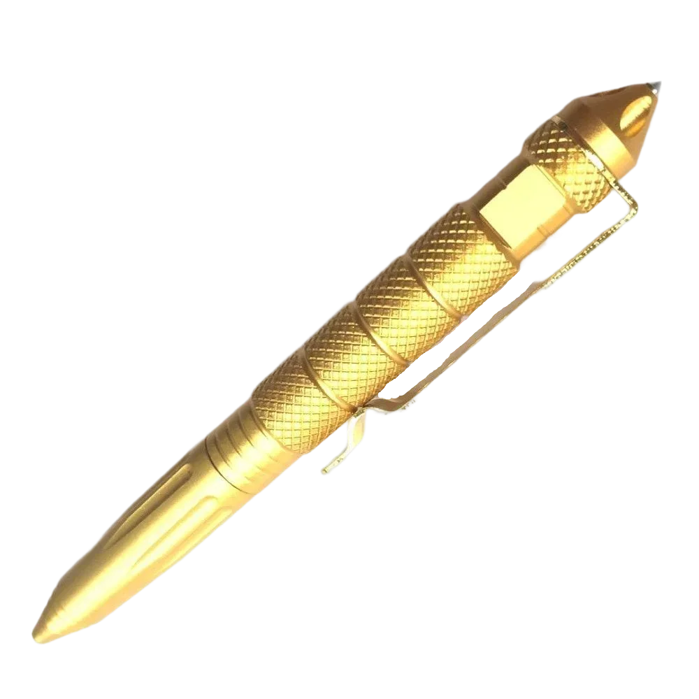Tool Pens Multi-functional Pen Tactical Tungsten Steel Rotating Unisex Pen Window Glass Metal Ballpoint Multifunctional Oasis Select Gold Pen
