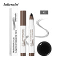 Waterproof Eyebrow Pencil Multi Forks Liquid Tattoo Pen Long Lasting Anti-smudged Natural Look Eyebrow Precise Makeup Oasis Select 2pcs Ash Black