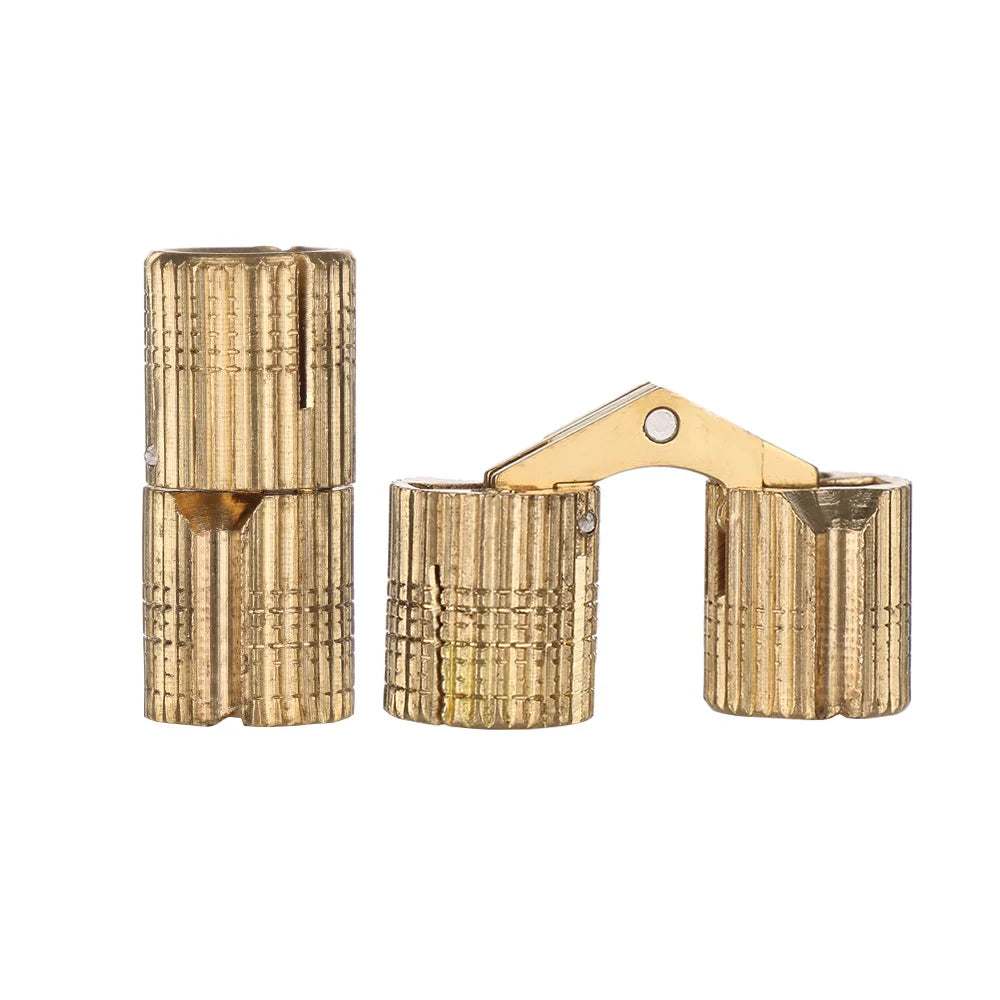 Invisible Cylindrical Brass Hinge | Concealed Cabinet Door Hinge