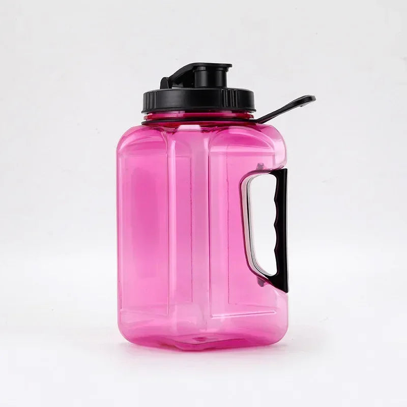 2.4L Large Capacity Fitness Water Bottle,BPA Free Portable Sports Bottle for Camping Gym Cycling,Men's Plastic Water Bottle Oasis Select 2.4L light red