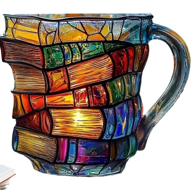 Artistic Painted Book - Shaped Mug | Unique Coffee Cup Decor Oasis Select Section B Pingkou 2PCS